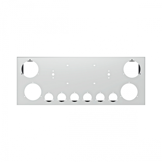 Stainless Rear Center Panel With 10 Round Light Cutouts