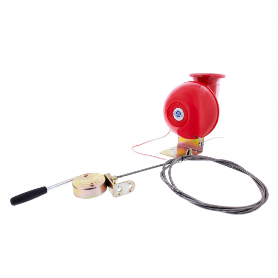 Red Electric Bull Horn with Control Lever