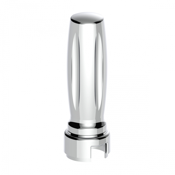 Chrome "Vegas" Grooved Gearshift Knob with Vertical Adaptor