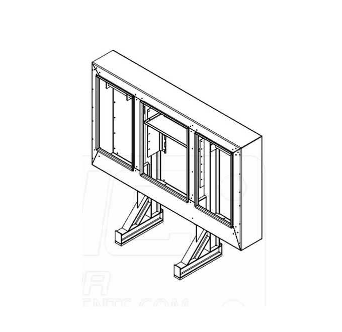 Stainless Steel Door Enclosed Headache Rack - Big Rig Chrome Shop