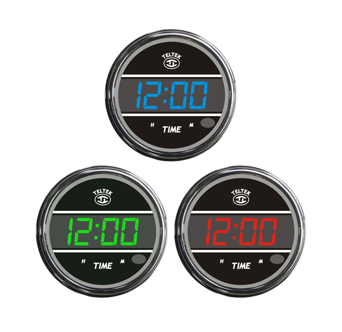 Lorry Clock Kenworth & Peterbilt 2006+ Semi Truck Clocks: 12/24 Hour Options