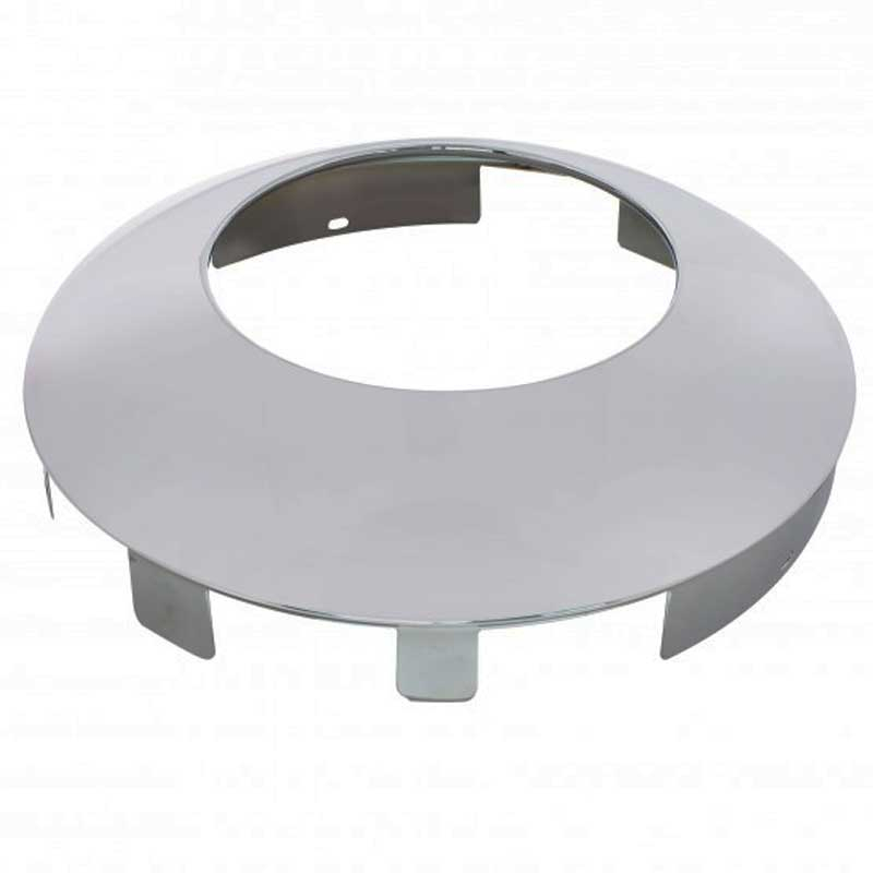GG Chrome Front Hub Cap – 8 ID Hubdometer Hole, 1 Lip, 6 Clips, Part 10516