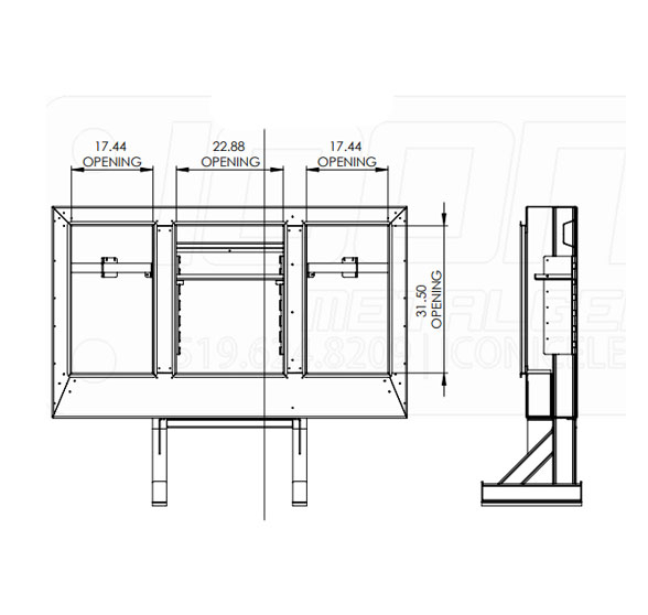 Stainless Steel Door Enclosed Headache Rack - Big Rig Chrome Shop