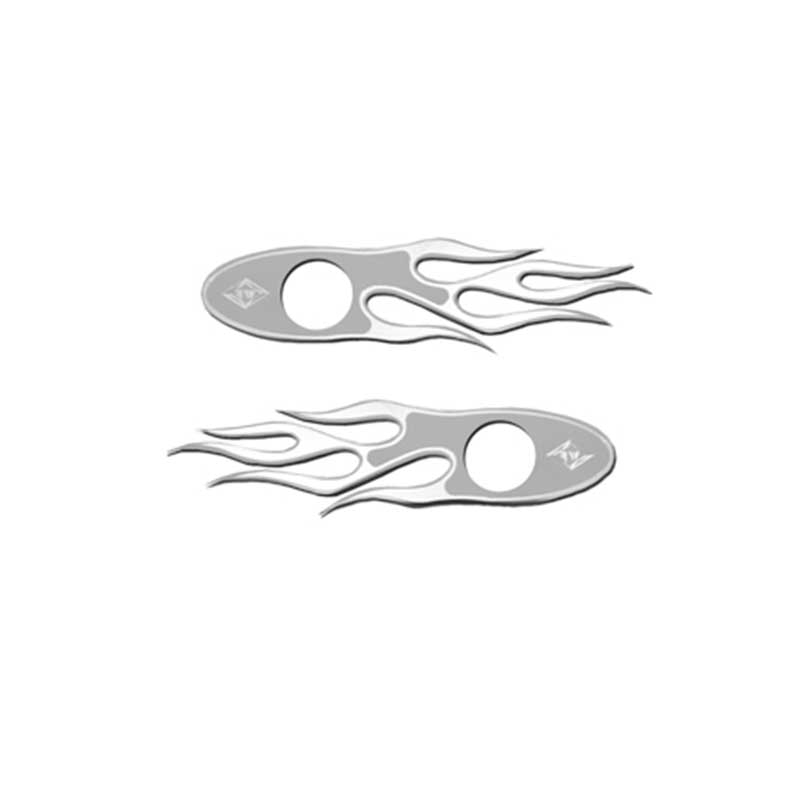 Buy Stainless Steel Flame Keyhole Protector - Big Rig Chrome Shop