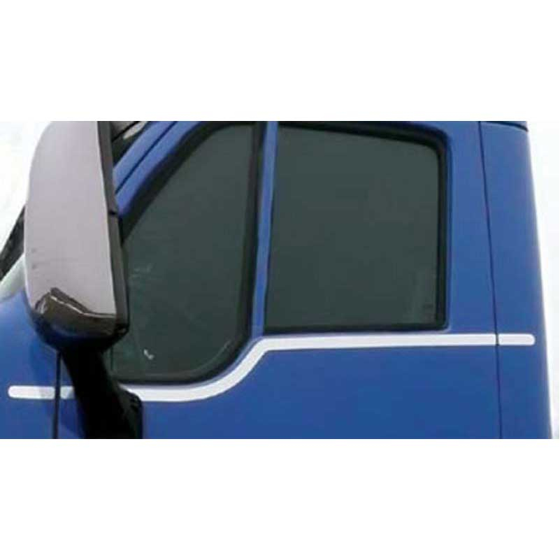 Peterbilt 387 Semi Truck Window Trim Kit - Stainless Steel