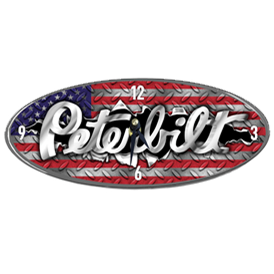 Shop Peterbilt Emblem Clock - Big Rig Chrome Shop