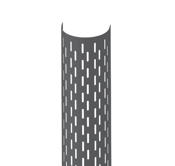 60 Inch Aerodynamic Heat Shield for Semi Trucks - Vertical Slots