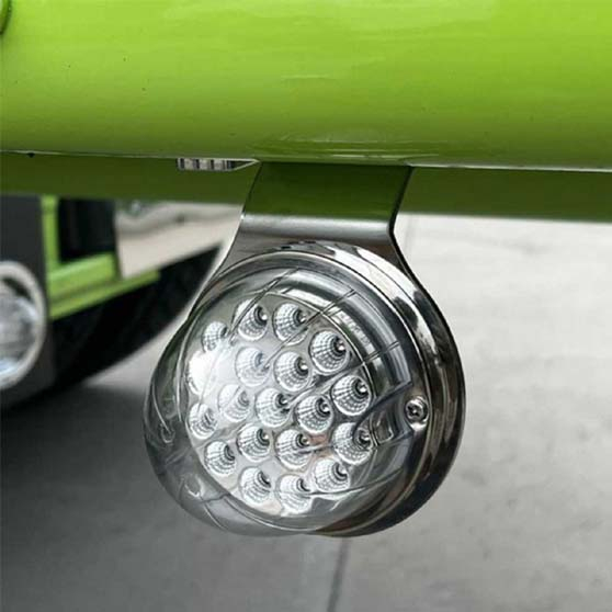 Semi Truck Outward Facing Frame Light Bracket - Stainless Steel