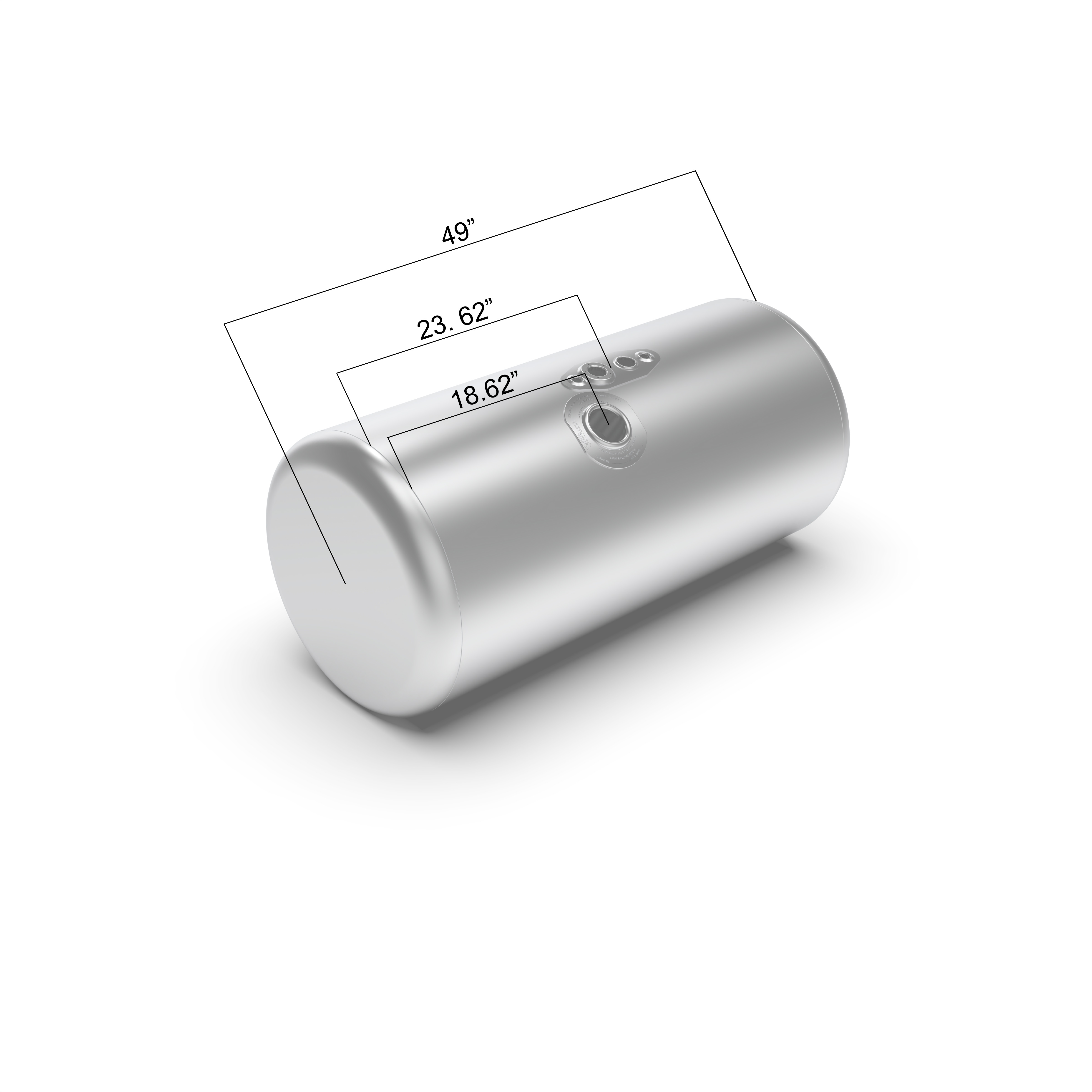 80Gallon Center Fill Tank for Peterbilt Big Rig Chrome Shop