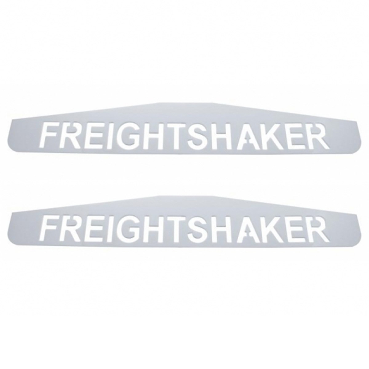 Grand General Chrome Mud Flap Plates (2) 4x24 - Stud Mount For International IHC