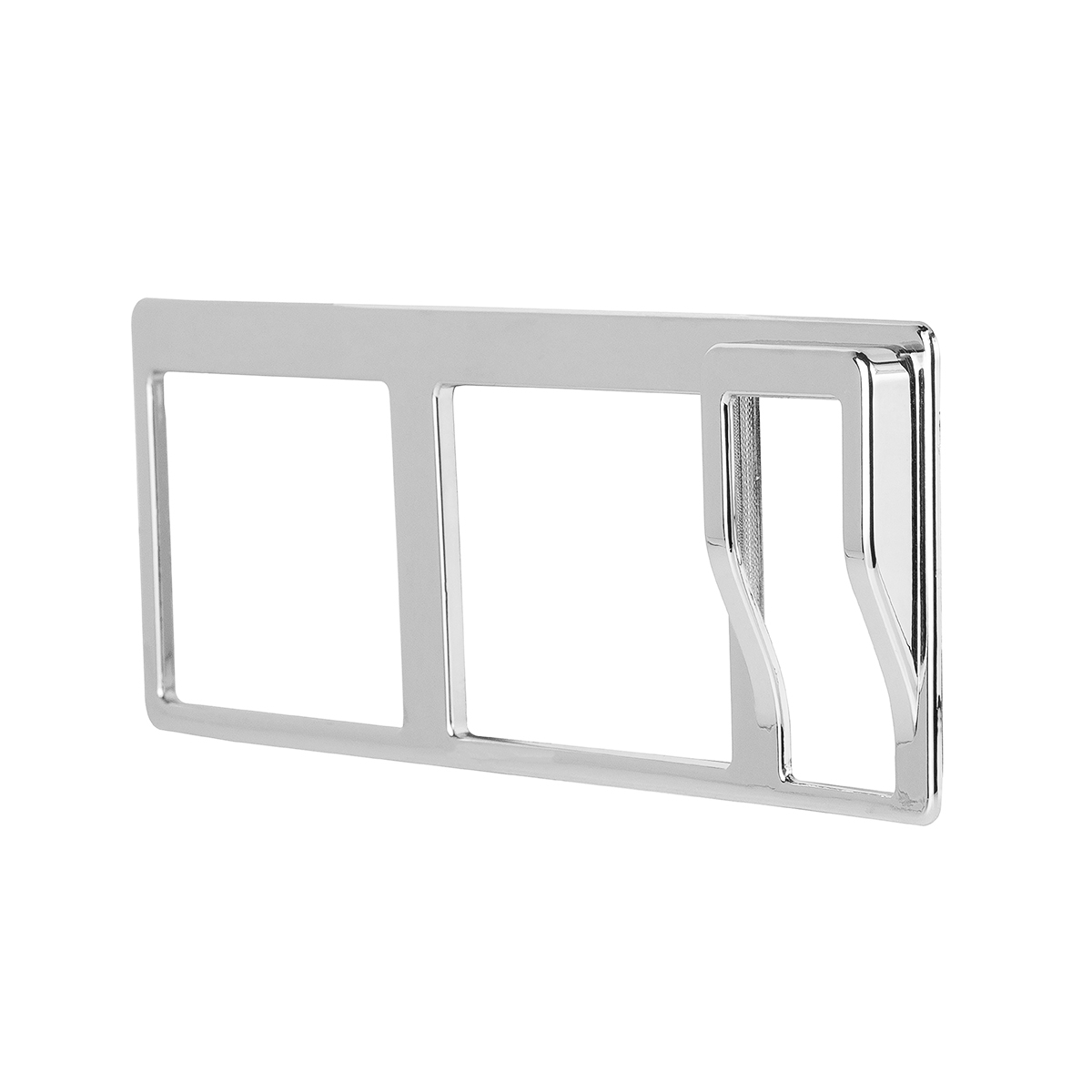 thumbnail image 2 of United Pacific Chrome Rocker Switch Trim Bezel – 3-Pack, Blue Crystal, Peterbilt Kenworth 2 of 5