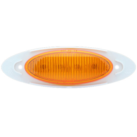 4 LED Amber M1 Marker And Clearance Light With .180 Male Bullet Plugs