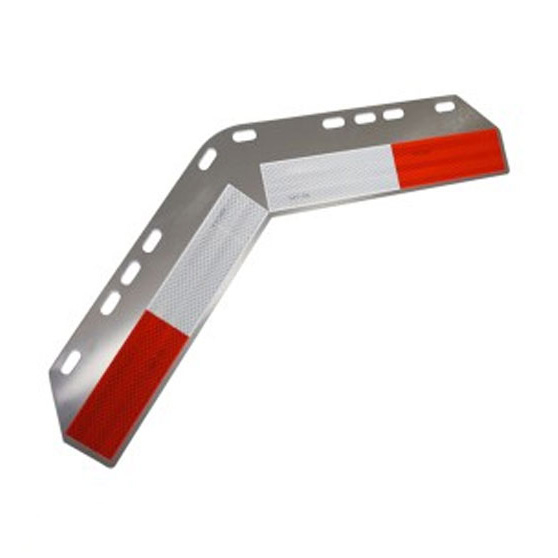 Angled Conspicuity Plates For Angled Mud Flap Spring Loaded Brackets
