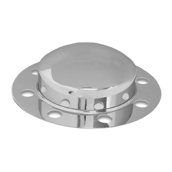 Universal 2 Piece Chrome Front Axle Cover 