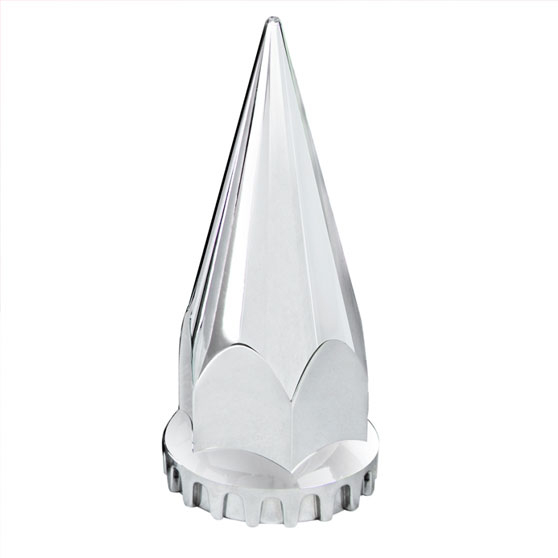 Pointed Axle Cover Combo Kit Chrome W/ 33MM Thread On Spike Nut Covers & Nut Cover Tool By TPHD