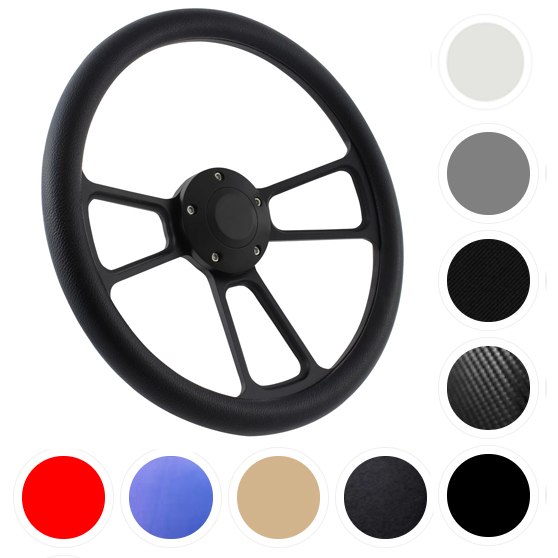 Forever Sharp 18 Inch Chrome Steering Wheel – Polished Big Rig Wheel With Black Grip