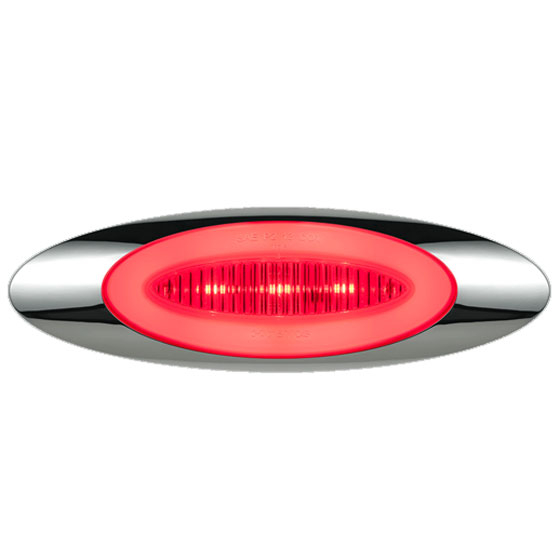 13 LED Red GloLight M1 Series Marker And Clearance Light With .180 Male Bullet Plugs