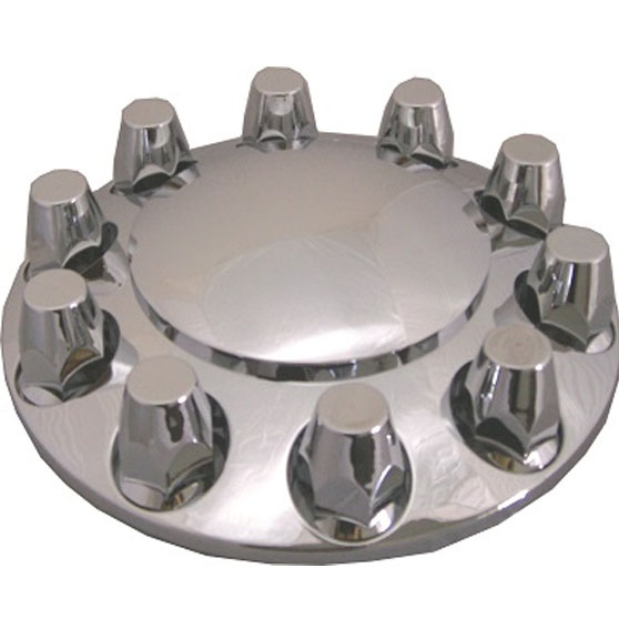Dome Style Front Axle Cover Kit With 10 Nut Covers