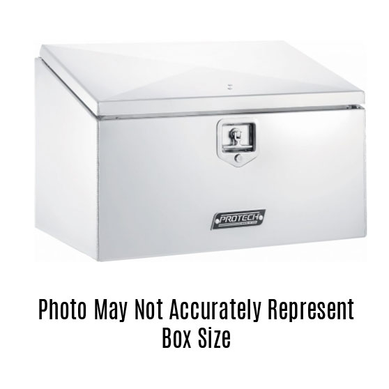 20 Inch Height By 20 Inch Width By 27 Inch Length Behind The Cab Tool Box With Smooth Polished Aluminum Slope Top Lid