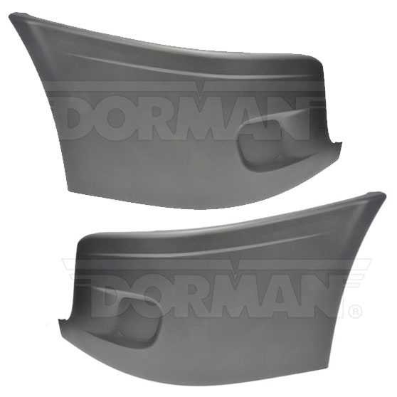 Freightliner Cascadia Gray Replacement Bumper End Covers Without Fog Light Cutout