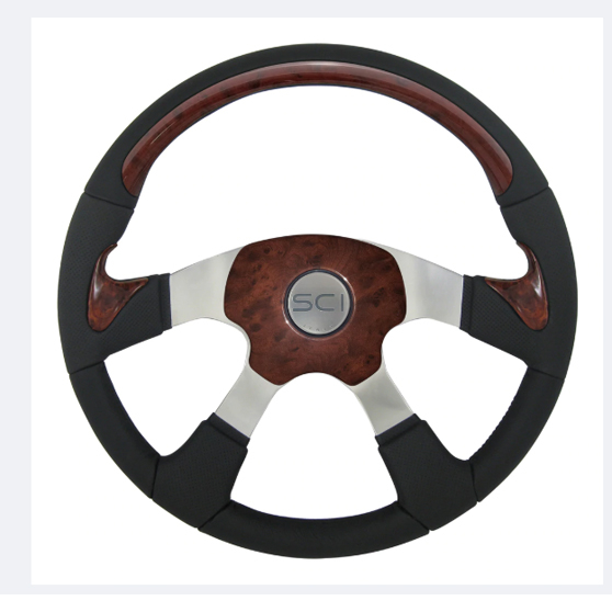 18 Inch Traveler Burl Elite 4 With Burl Wood 4 Spoke Steering Wheel