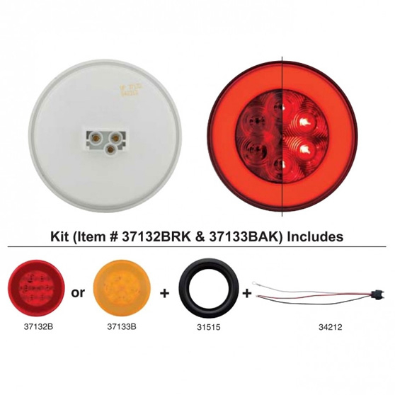 21 LED 4 Inch GLO Turn Signal Light Kit - High Visibility, Easy Install
