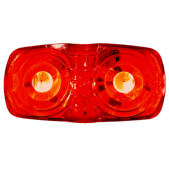 PC-Rated 4 Inch LED Red Clearance And Side Marker Light