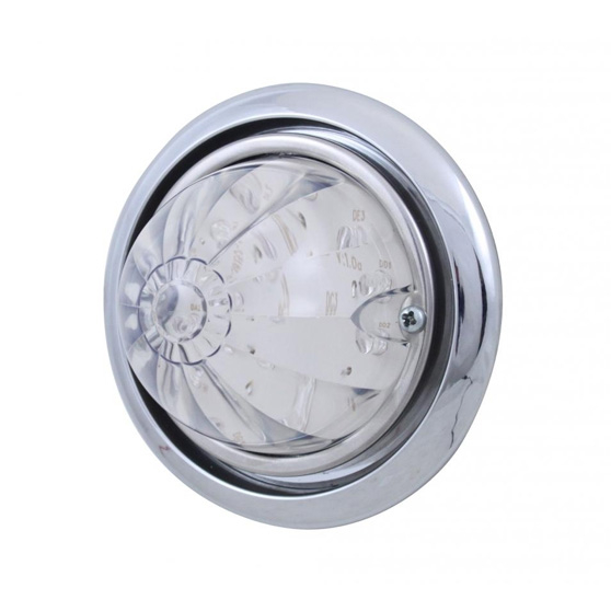 GG Grand General LED-Warnleuchte – Amber/rauchfarben, Edelstahlblende, 18 LED, Für Aufputzmontage