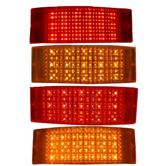 2 Inch By 6 Inch Reflector Style Dual LED Marker Light With 18 LED Diodes