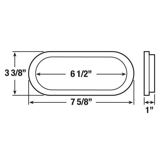 Buy Black Oval Grommet - Big Rig Chrome Shop