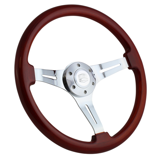 15 Inch Chrome Classic Light Steering Wheel