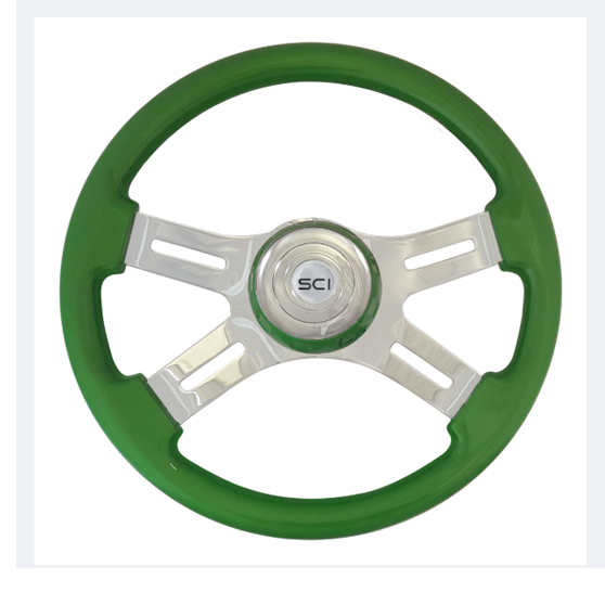 16 Inch Classic Green 4 Spoke Steering Wheel