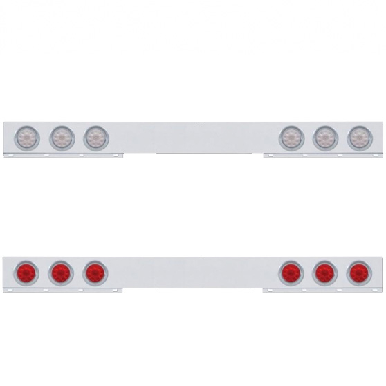 One Piece Rear Light Bar With 4 Inch LED Lights And Visors