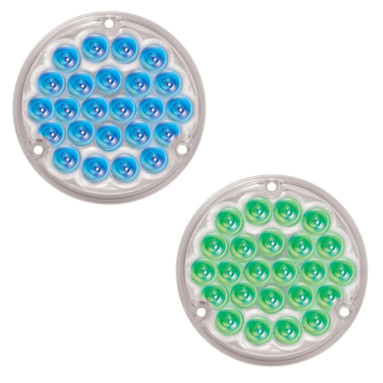 4 Inch Pearl 24 LED Sealed Interior Load Light - Blue/Clear