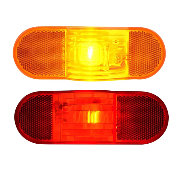 Oval Side Turn And Marker Light With Reflector