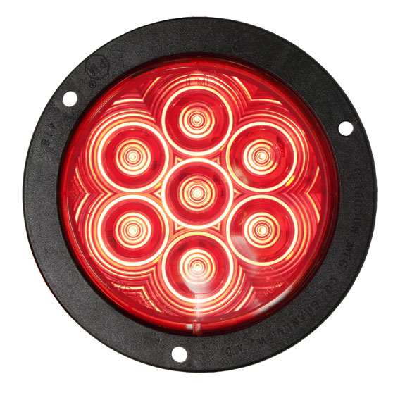 4 Inch Round Stop, Turn, And Tail Light With Flange Mount