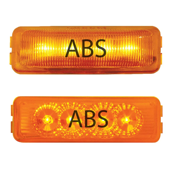 ABS Logo Amber Medium Rectangular LED Marker Lights