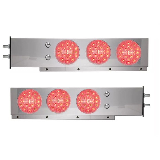 Buy Chrome Spring-Loaded Light Bar with 6 Round Lights - Big Rig