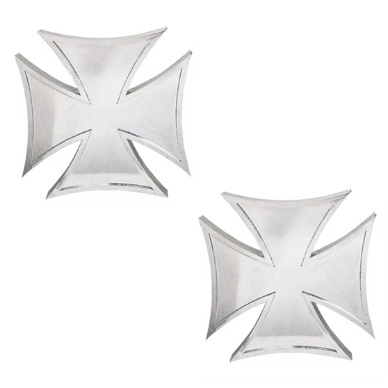 Chrome Plastic Iron Cross Accent And Cut Out