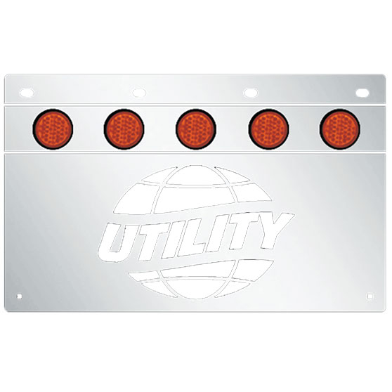 Utility Trailers Anti-Sail Panels With 5 Red 2 Inch Lights
