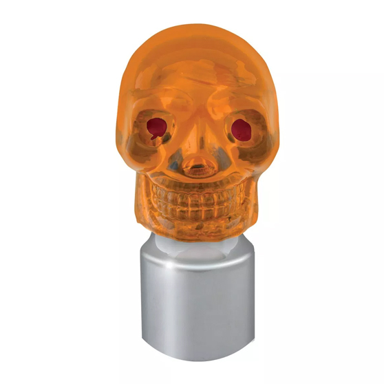 Chrome Skull Lens With Cap For 1 Inch Bumper Guides