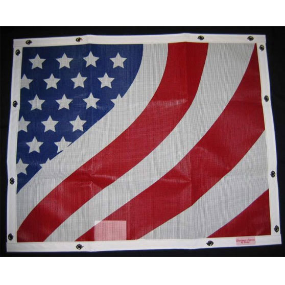 Peterbilt 357, 375, 377, 378 And 379 American Flag Bug Screen