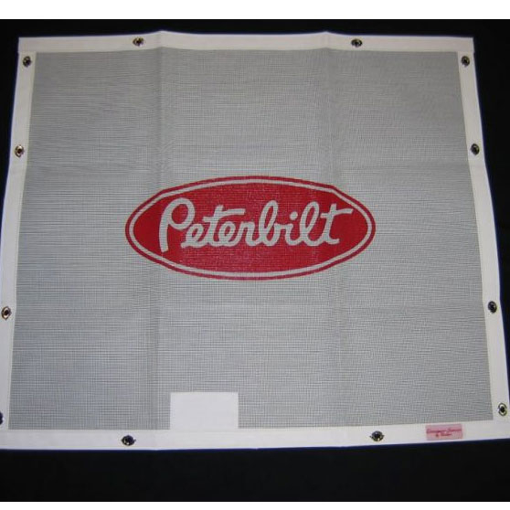 Peterbilt Long Nose 375, 377, 378 And 379 White Bug Screen With Logo