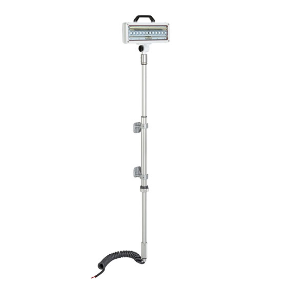 Commander Plus Series Direct Current Combination Work Light With Side Mount Push-Up Pole With 2.75 Inch Offset Brackets