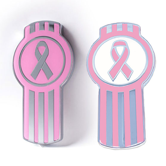 Kenworth Emblem With Breast Cancer Design