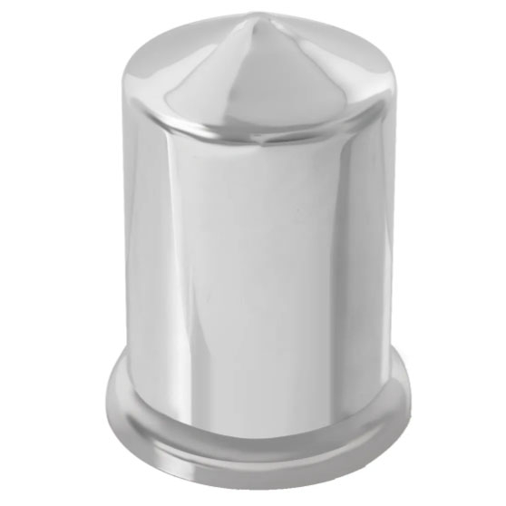 Pointed Chrome Plastic Push-On Lug Nut Cover 1 1/2 Inch By 2-16/16 Inch
