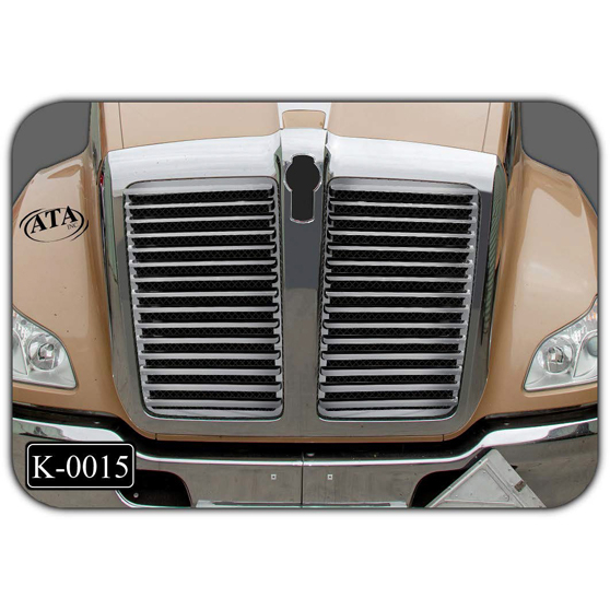 Kenworth T680 2015 And Newer Grille With 15 Louvers