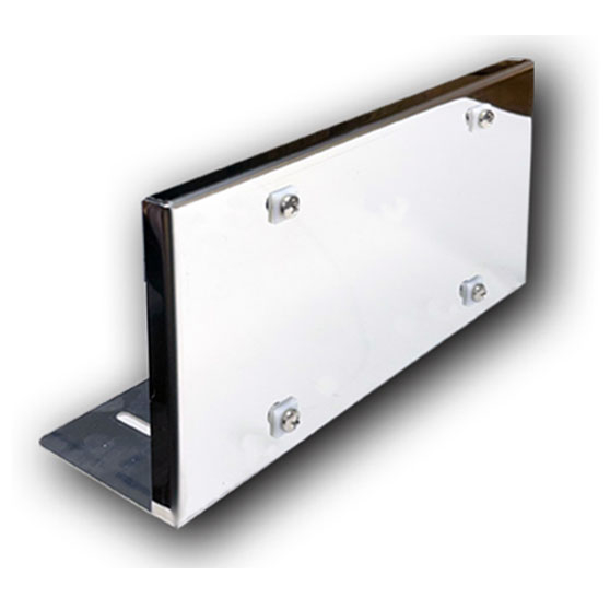 Boxed In Stainless Steel Flanged License Plate Holder