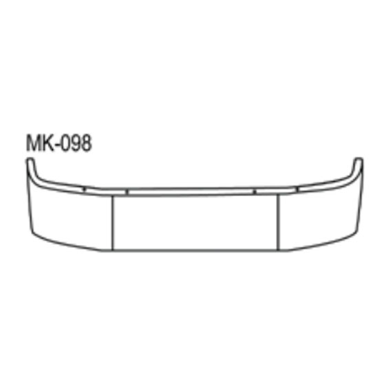 Mack CX613 And Vision 2001 Through 2004 Stainless Steel 18 Inch Bumper With Mounting Holes