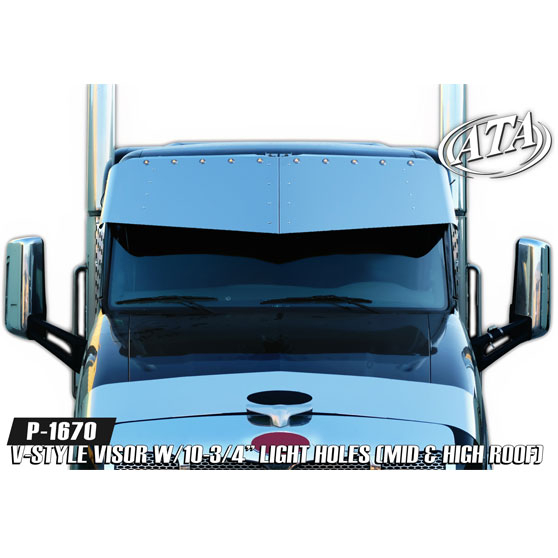 Peterbilt 579 And 567 Mid And High Roof 2016 Or Newer V-Style Visor